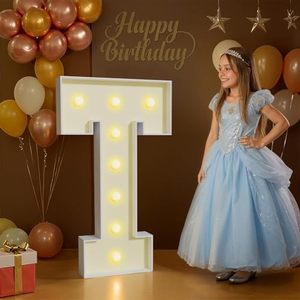 lot 21560 image: Marquee Letters 2.3FT, Large Light up Letters T for Party Decorations