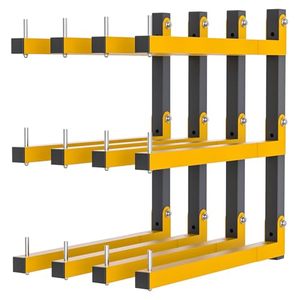 lot 21564 image: 4 Pack Lumber Storage Rack Wall-Mount Wood Organizer, 6-Level Shelf (720 lb)