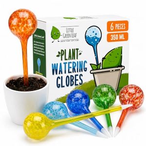 lot 21572 image: Large Plant Watering Globes 6 Pack   Jumbo Self Watering Bulbs, 350ml Set