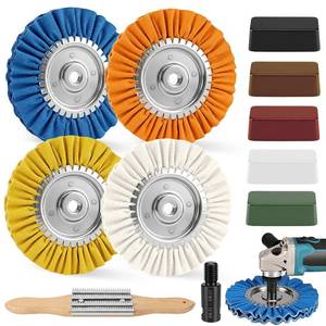 lot 21588 image: Upgrade 8 Airway Buffing Wheel Kit, 11-Pc Aluminum Polishing, 58 Arbor