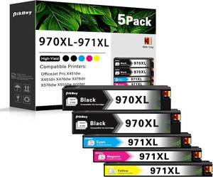 lot 21593 image: 970XL 971XL Ink Cartridges 4 Pack (2Black, 1Cyan, 1Magenta, 1Yellow)