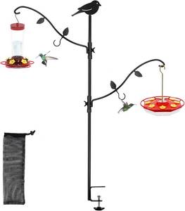 lot 21601 image: yosager Bird Feeding Station Kit, Multi-Hook Feeder with Two Branches