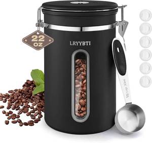 lot 21603 image: Coffee Canisters with Window,Airtight Coffee Container 22oz