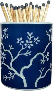 lot 21609 image: Hapton House Chinoiserie Long Match Holder with Striker   for 3 5 Matches