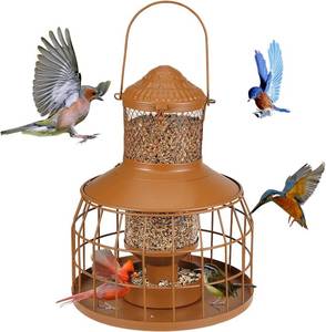 lot 21611 image: Squirrel Proof Metal Bird Feeders, 3.5lb Heavy-Duty, Weather Resistant