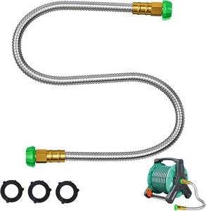 lot 21621 image: Short Garden Hose 5 ft, Female to Female Connector, Water Hose Extension