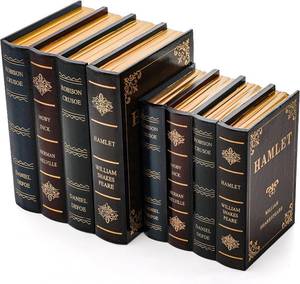 lot 21623 image: Tosnail 2-Pack Wooden Book Boxes - Vintage Antique Storage - Hamlet