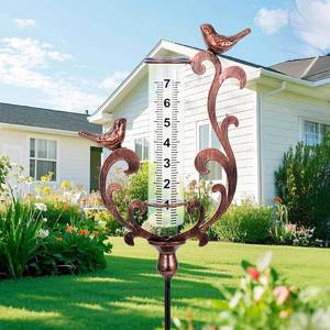 lot 21632 image: Rain Gauge Outdoor, 39 Cast Iron Bird Rain Gauge Outdoors Best Rated