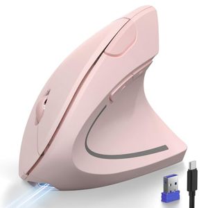 lot 21639 image: TECKNET Ergonomic Mouse Wireless, Rechargeable Vertical Mice Right Hand