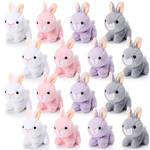 lot 21652 image: Sratte 16 Pcs Bunny Stuffed Animal 4.7 Inch Plush Rabbit Keychain, Cute