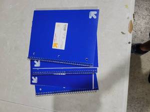 lot 21682 image: up&up 1-Subject Wide-Ruled Spiral Notebook, Blue, Plastic Cover, 70 pgs, 5pk