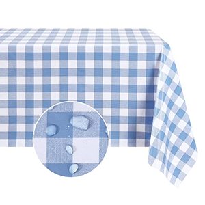 lot 21688 image: Romanstile Square Vinyl Tablecloth, 54 x 54, Waterproof Buffalo Gingham