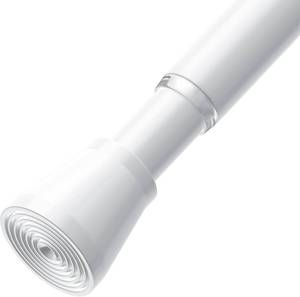 lot 21701 image: AIZESI White Tension Rod for Windows 28-48 in, Adjustable, No-Drill
