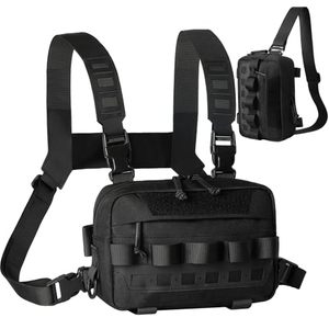 lot 21756 image: Outdoor Chest Bag for Men, Waterproof Chest Pack, Tactical Vest for Running