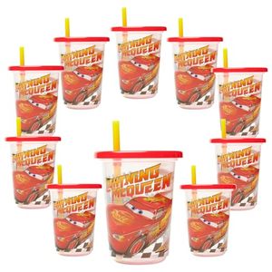 lot 21763 image: The First Years Cars Take & Toss Toddler Straw Cups - 10 oz, 10 count