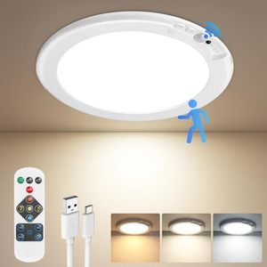 lot 21766 image: Rechargeable Motion Sensor Ceiling Light, Battery Operated Closet Light