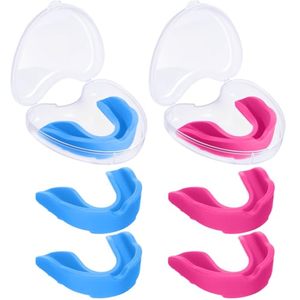 lot 21767 image: BBTO 6 Pack Kids Mouth Guard for Football with Case, Soft Youth Mouthguard