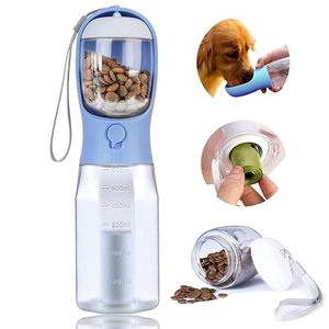 lot 21770 image: Dog Water Bottle with Food Container, Portable Pet Water Dispenser