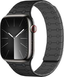 lot 21800 image: Amizee Magnetic Bands for Apple Watch 38-49mm Silicone Strap BlackGray