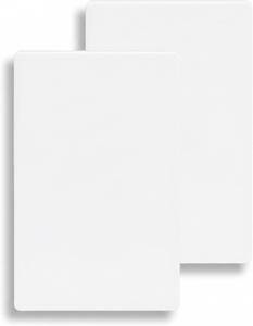 lot 21804 image: Bates 1-Gang Screwless Blank Wall Plate Cover, 2 Pack, White Glossy