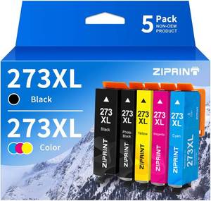 lot 21806 image: ZIPRINT Remanufactured Ink Cartridge Replacement for Epson 273 Printer Ink