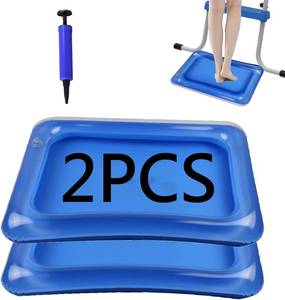 lot 21811 image: 2 Pcs Inflatable Pool Foot Bath Basin, Portable Foot Soaking Basin for Pools