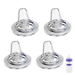 lot 21816 image: Lansinoh Sippy Spout Nipples for Bottles, Food Grade Silicone, 6m, 4-Pack