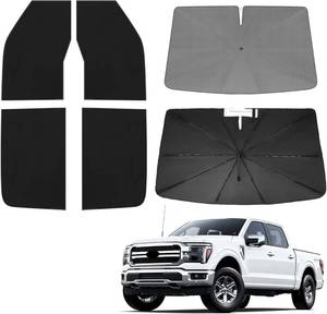 lot 21825 image: KUST Windshield Sun Shade Umbrella for Ford F-150 Hybrid 2021-2026, 5Pcs