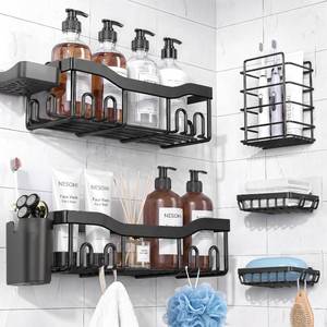 lot 21828 image: NESOMI 7-Pack Shower Caddy Adhesive,Stainless Steel Shower Organizer Shelf
