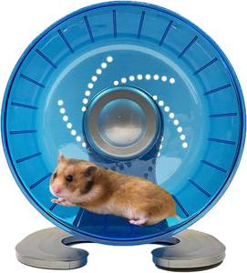 lot 21834 image: Petest Hamster Exercise Wheel, Silent Spinner, 6.7 in Diameter, Blue