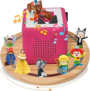 lot 21842 image: Gieanoo 360 Round Turntable for Tonies Shelf for 10-20 Characters,Natural