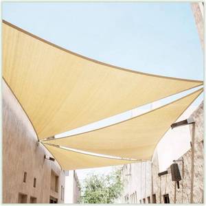 lot 21846 image: ColourTree 8x8x8 Beige Shade Sail Triangle CTSLT8 - UPF50, 190 GSM