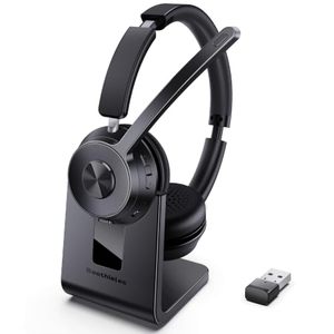 lot 21862 image: Wireless Headset with Mic for Work, Bluetooth Headset with Noise Cancelling