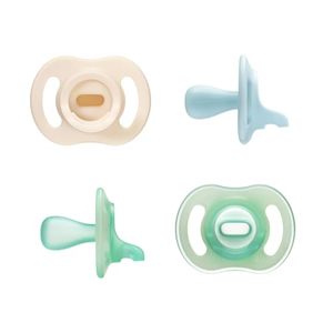 lot 21884 image: Tommee Tippee StayPut Pacifier Set, 0-6 Months, Silicone, Pack of 4