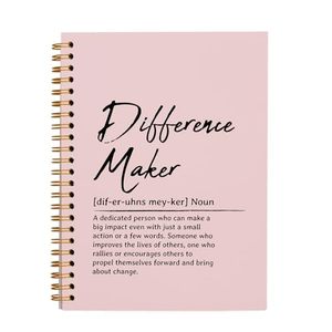 lot 21896 image: OXW Blush Notebooks for Work, Difference Maker Gift Meeting Notebook