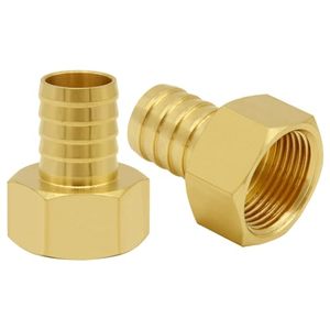 lot 21912 image: Joywayus 2PCS Brass Hose Barb Fitting 58 Barb x 34 NPT Female Adapter
