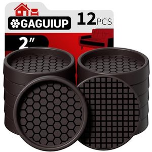 lot 21913 image: Non Slip Furniture Pads 2in Anti Skid Caster Cups, 12pcs Coasters for Floors