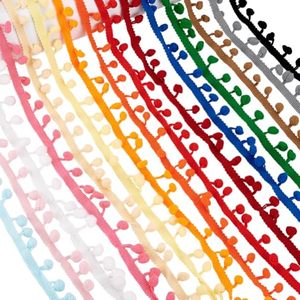 lot 21922 image: PH PandaHall Pom Poms Fringe Trim, 30 Yards, 15 Colors, 0.35in, 10mm Balls