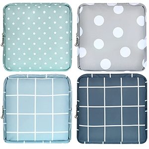 lot 21928 image: Frienda 4 Pcs Period Bags Sanitary Napkin Storage Pad Pouch, Basic Style