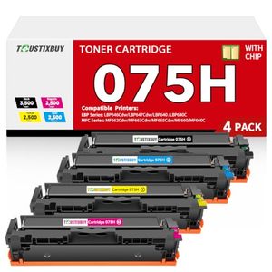 lot 21943 image: Canon 075H Toner Cartridge 4-Pack High Yield for MF665Cdw MF663Cdw