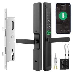 lot 21950 image: JNZCH Sliding Door Smart Mortise Lock App Control, Fingerprint, IC Card