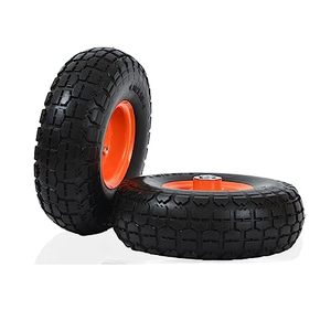 lot 21956 image: 10 Flat-Free Tires, Solid Wheels, 4.103.50-4 Air-Less w 58 Bearings