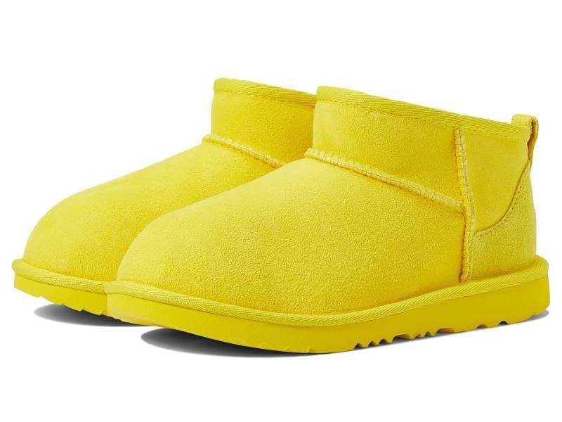lot 62438 image: UGG Kids Classic Ultra Mini (Little KidBig Kid) (Canary) Girls Shoes - Retail $110