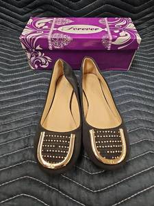 lot 61295 image: black Forever flat shoes - 7.5