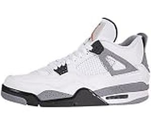 lot 61316 image: Nike Mens Air Jordan 4 Retro Cement WhiteBlack-Cement Grey Leather Basketball Shoes Size 10