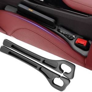 lot 19757 image: Axutous Car Seat Gap Filler Universal for Car SUV Truck Interior Accessories Seat Gap Plug Organizer Blocker with Storage Slot Black Pack of 2