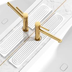lot 19767 image: 15.73.9 Water absorbing Instant Dry Stone Sink faucet mat (white) - Retail $12