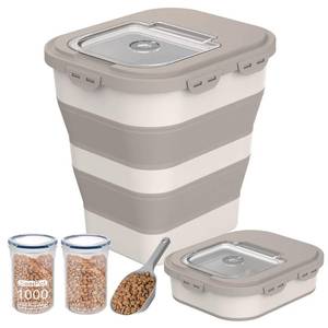 lot 19811 image: 35-40Lbs Airtight Dog Food Storage Container,Collapsible Dog Food Container - Retail $60