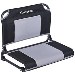 lot 19856 image: SUNNYFEEL Oversized Stadium Seat for Bleachers with Back Support Extra Wide, Bleacher Stadium Seats Chairs with Backs Portable Bleachers Seat with Hook for Sports Events Baseball Soccer Benches - Retail $40