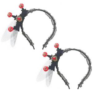 lot 19878 image: ZCMG 2 Pcs Halloween Headband Crown Lace Flower Hair Hoops Headpiece Women Hairband Hair Bands Christmas Xmas Holiday Festival Carnival Parade Cosplay Dress Up Birthday Party Accessories - Retail $30
